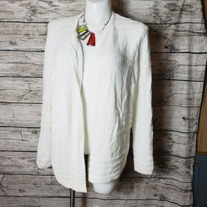 Lane Bryant Open Front Cream Cardigan Size 18/20